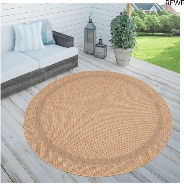 RFWR Vloerkleed voor Binnen en Buiten - Beige Tuin Tapijt - 80 cm