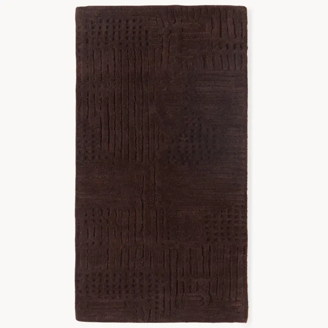 Westwing Collection Handgetuft wollen vloerkleed Merima Bruin