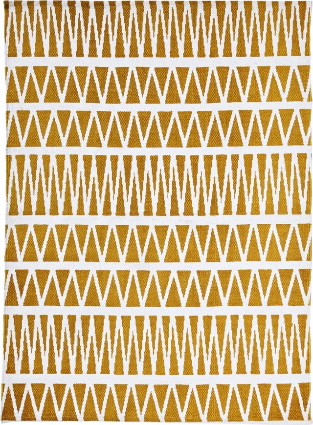 vertbaudet Tapijt - grafisch - 133x100cm Geel Bedrukt