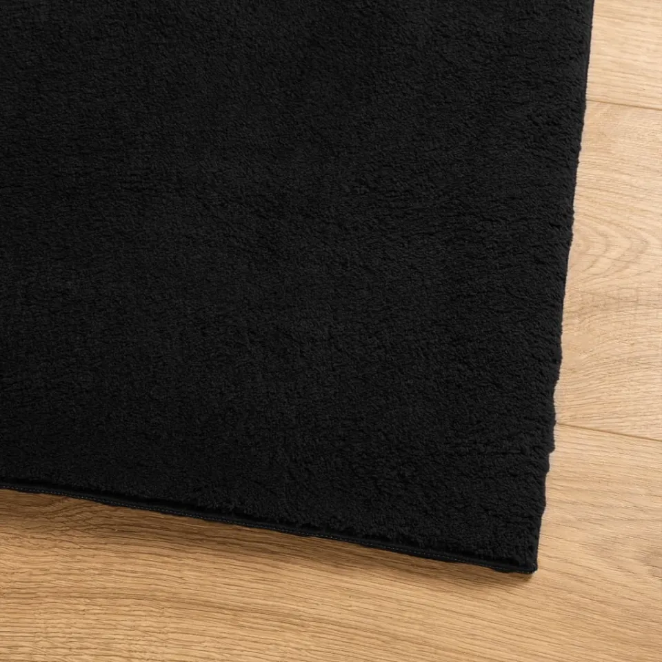 vidaXL Vloerkleed HUARTE laagpolig zacht wasbaar 100x200 cm zwart, foto 4