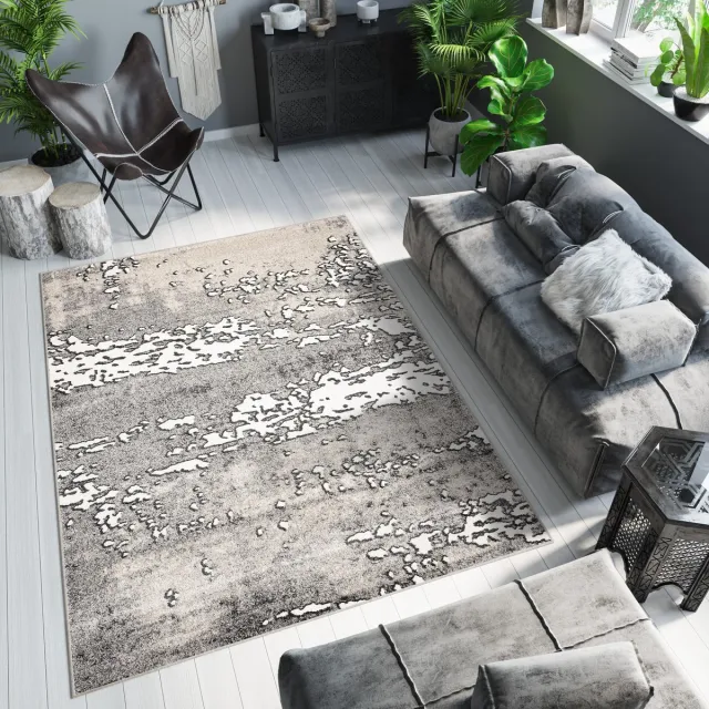 Tapiso Breeze K Vloerkleed Lichtgrijs Rug Kleed Tapijt Lichtgrijs Beige