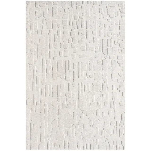 AFK Living Handgemaakt wollen tapijt met 3D-effect MEGEVE beige