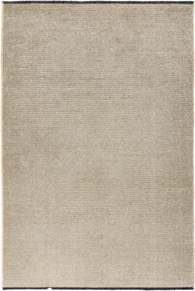 Padiro laagpolig vloerkleed met zachte uitstraling 80 x 150 cm - crème / offwhite - modern effen ontwerp - voor binnen en buiten - van polyester en katoen beige
