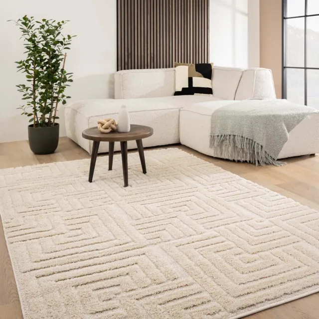 Tapeso Scandinavisch vloerkleed - Arc Shade crème 240x340