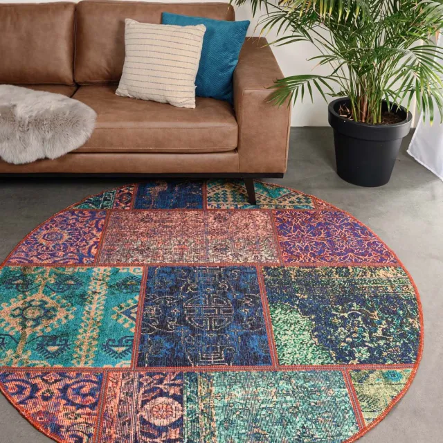 Heritaged Patchwork vloerkleed rond - Fade No.1 multi 250