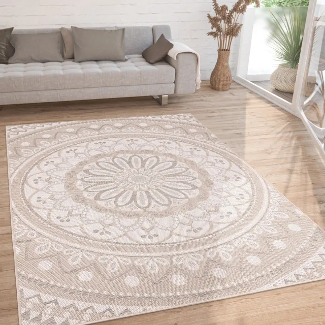 flycarpets Binnen en Buitenkleed - Vloerkleed Brescs - Zand / Beige