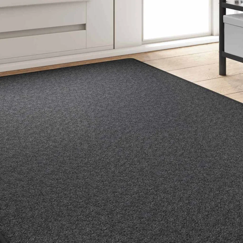 vidaXL Tapijt Loper Donkergrijs 100 x 250 cm 100% Polypropyleen middelgrijs, foto 3
