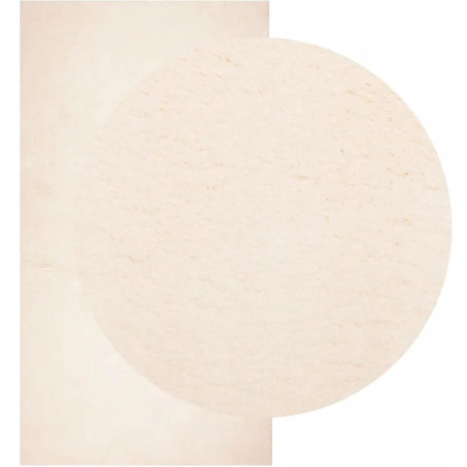 vidaXL Vloerkleed HUARTE laagpolig zacht wasbaar 60x110 cm beige, foto 2