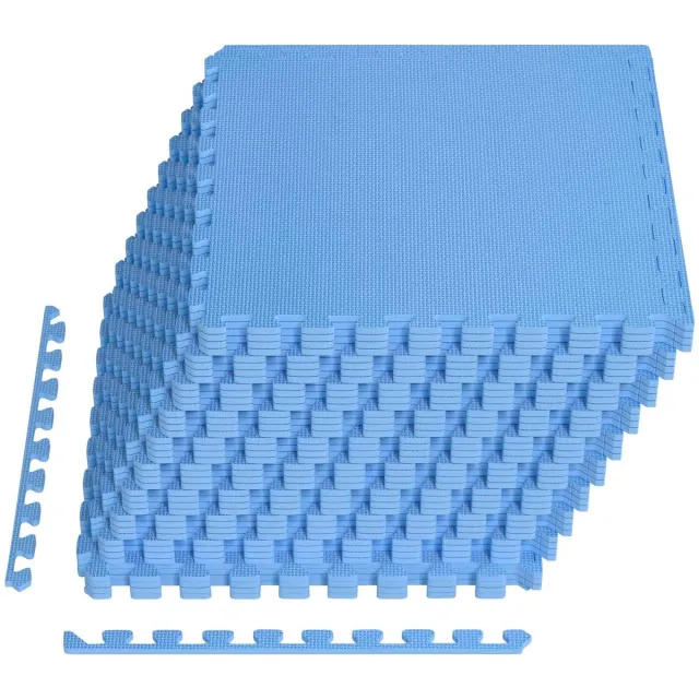 vidaXL Vloermatten - 40 - st - Blauw - 14,4 - m² - EVA - Schuim