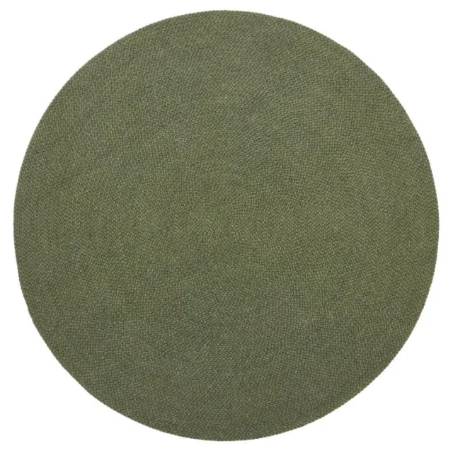 Kave Home Rond Vloerkleed 'Despas' 150cm, kleur Donkergroen