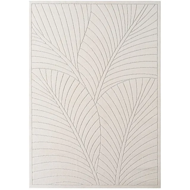 Dutch XXL Buitenkleed | Nova | Palmbladeren | Crème | 160x230 cm | Buitentapijt | Tuintapijt