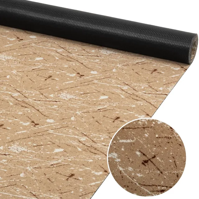 ANRO Keukenloper Rahma Beige 280x100cm – Tapijtloper Wasbaar Antislip Gangloper Hal Laagpolig
