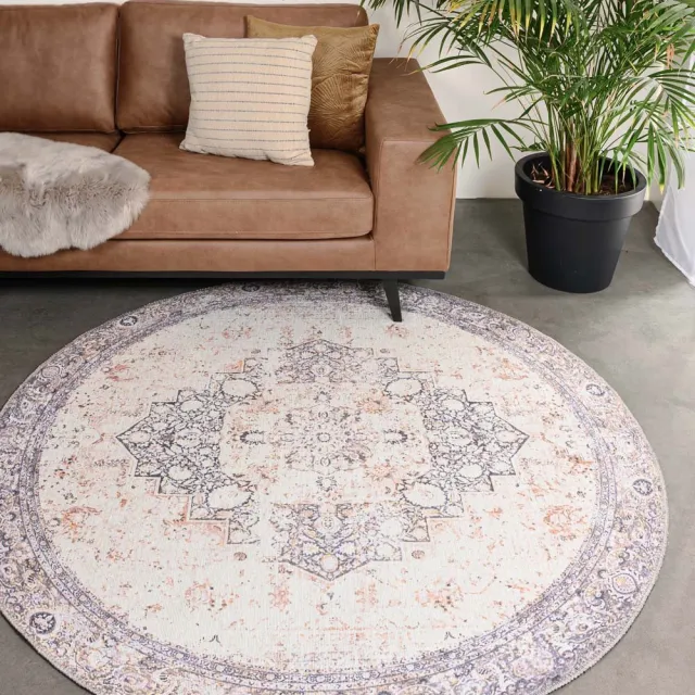 Heritaged Rond vintage vloerkleed - Fade No.2 grijs 76