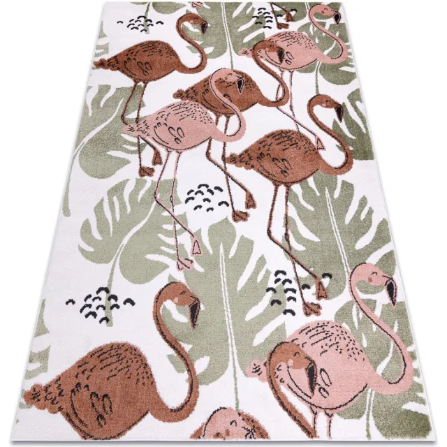 RUGSX Kleden Rugsx Tapijt FUN Flami voor kinderen flamingo's room 80x150 cm Beige