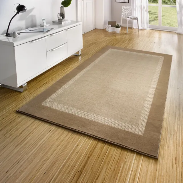 flycarpets Laagpolig vloerkleed - Designer Velours - Beige 120x170 cm