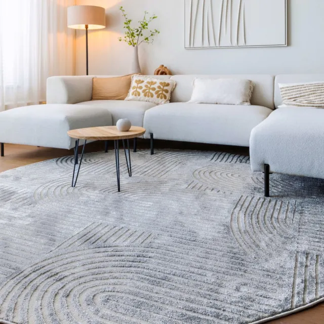 Nordic Weavers Scandinavisch vloerkleed rond - Contour Bend grijs 200