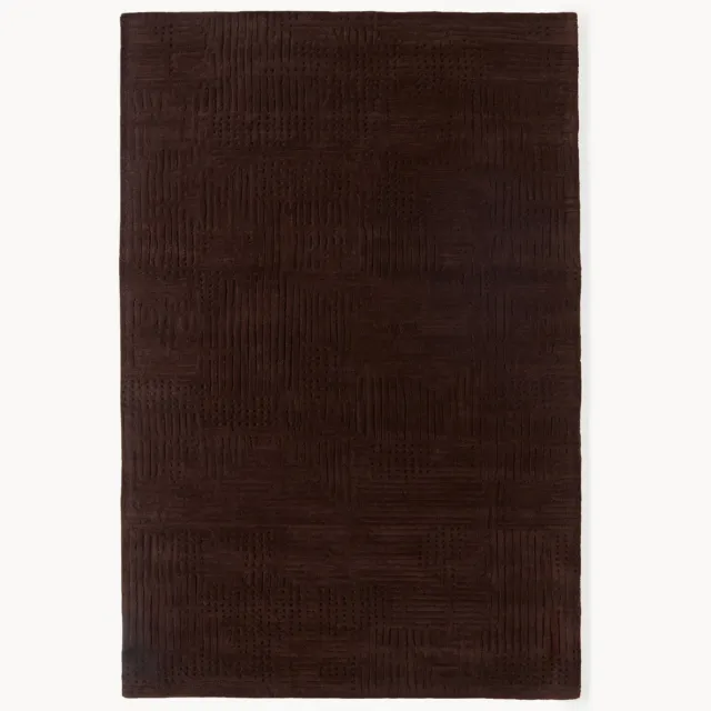 Westwing Collection Handgetuft wollen vloerkleed Merima Bruin