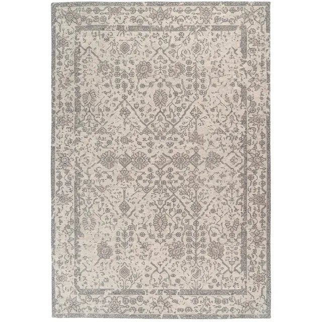 Dutch XXL Vintage Vloerkleed | Tapijt | Perry | Bloemen | Crème | 80x150 cm