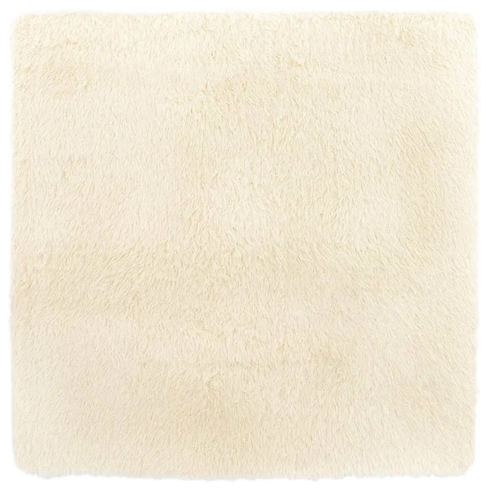 vidaXL Hoogpolig vloerkleed NAVARRA 120x120 cm polyester crèmekleurig, foto 3