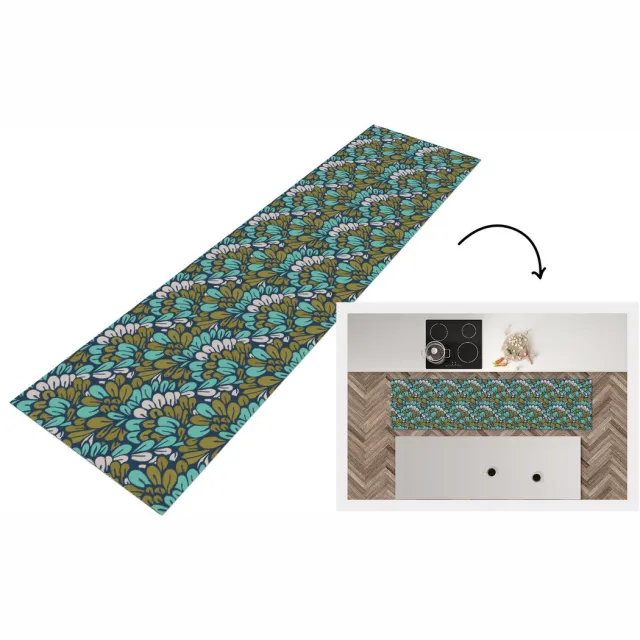 KitchenYeah Keukenloper - Loper keuken - Patronen - Jungle - Plant - Keukenloper vinyl multicolor, foto 7
