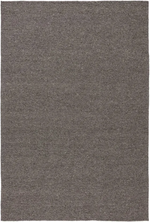 Lino Sera Charcoal Sumack Tapijt 250x350cm - 100% Handgesponnen Wol - Authentiek Vlakgeweven Vloerkleed - Diepgrijs – Laagpolig Luxe Tapijt voor Woonkamer, Eetkamer of Slaapkamer
