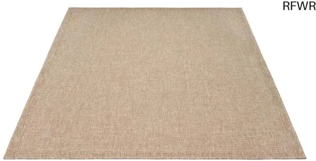 RFWR Weerbestendig Jute Look Tapijt voor Binnen en Buiten - 60 x 90 cm Natuur-7