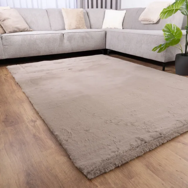 Koho Carpets Taupe Tapijt Zacht Hoogpolig Vloerkleed Koho Extra Fluffy - 160x230cm- Modern - Woonkamer - Salon - Slaapkamer - Eetkamer