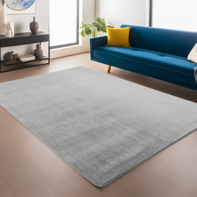 Ayyildiz Antislip Vloerkleed Joy Lichtgrijs 80 x 250 cm Effen Kleur Zacht