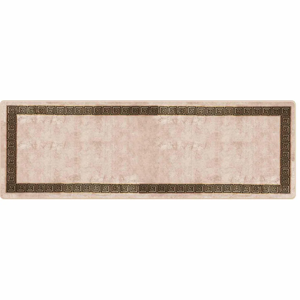 vidaXL Vloerkleedloper MARSA Beige en zwart 100 x 300 cm