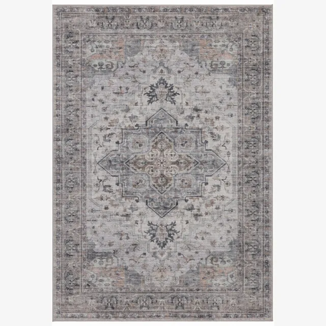 Moonay Vintage Vloerkleed Atlas Oosters 120x170 cm - Wasbaar Antislip Beige