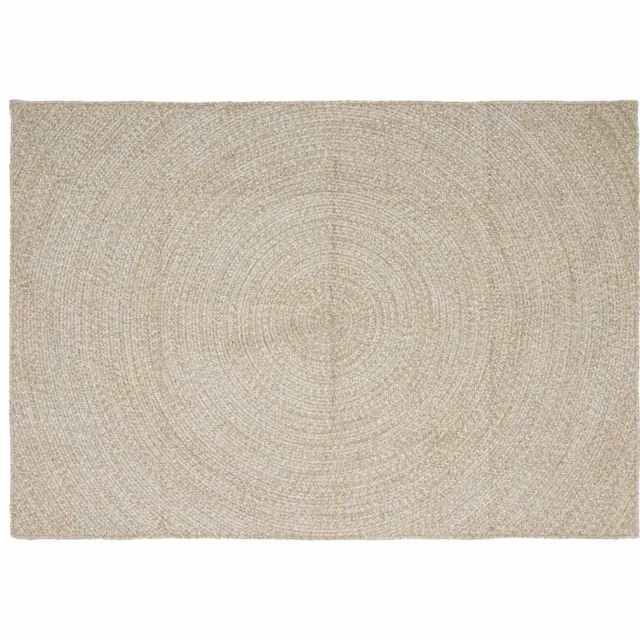 vidaXL Gebied Tapijt Natuurlijk en Wit 160 x 230 cm Jute Bruin
