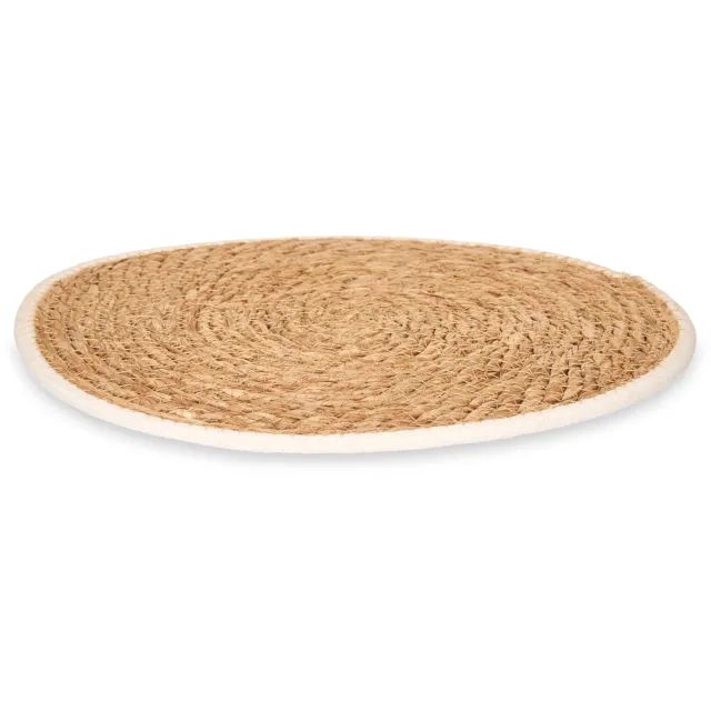 Kinvara Geweven tafelonderlegger ESPARTO, Ø 35 cm Beige