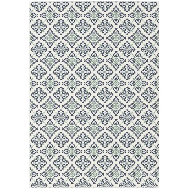 AFK Living Etnisch binnen buiten tapijt SINTRA blauw