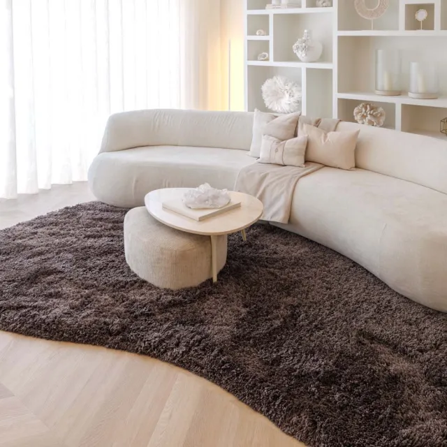 Nordic Weavers Organisch vloerkleed shaggy - Sveve bruin 200x300