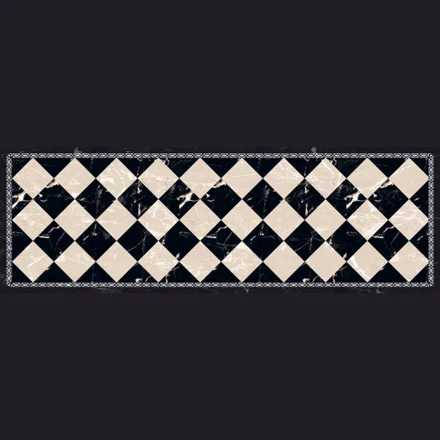 MD-Entree MD Entree - Keukenloper - Vloerkleed - Machinewasbaar - Cook&Wash - Checker - 50 x 150 cm Zwart