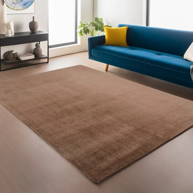 Ayyildiz Antislip Vloerkleed Joy Bruin 120 x 160 cm Effen Kleur Zacht