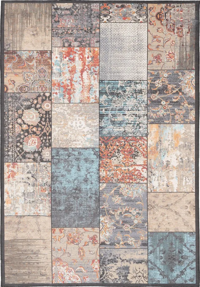 Pergamon Finesse - Vintage Designtapijt - Barok Patchwork Mulit