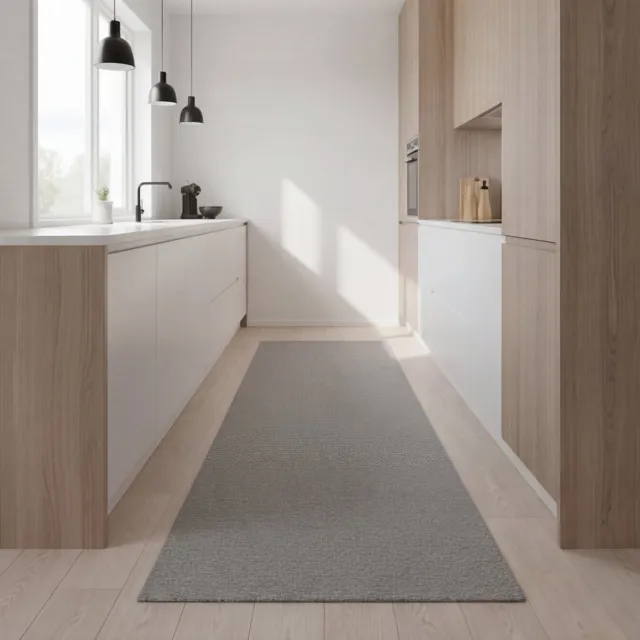 JYG Keukenloper uni grijs 66x180 cm - Antislip - JYG Star