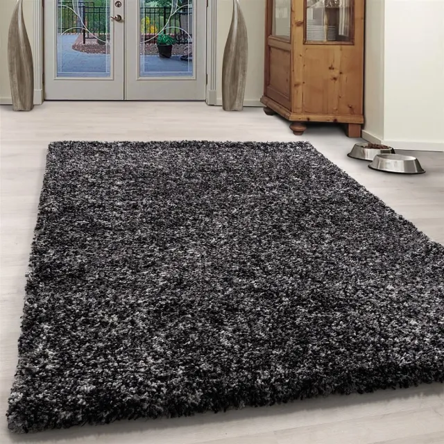 flycarpets Lorium Vloerkleed - Antraciet / Wit / Grijs - Hoogpolig