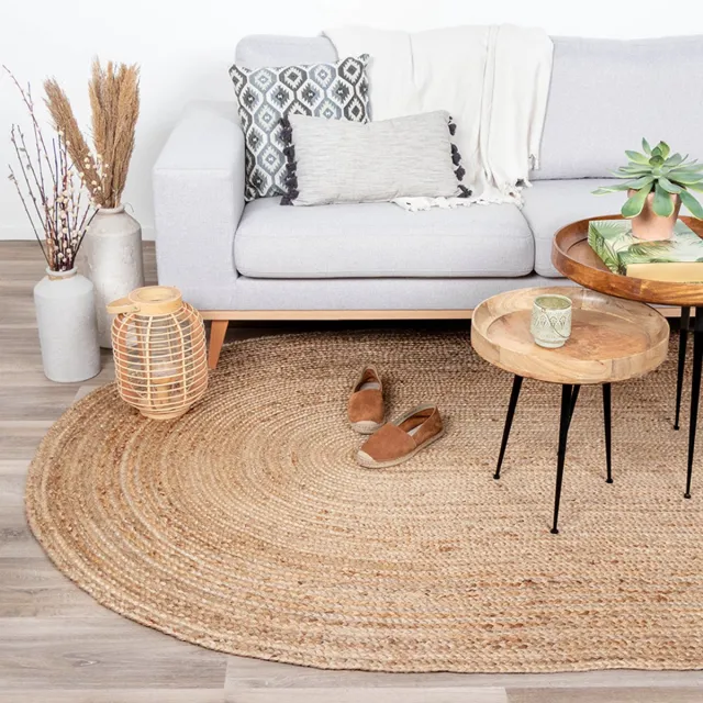 NATURL. Jute vloerkleed - Fair Ovaal Naturel | Terug naar de natuur - 205x305cm Bruin
