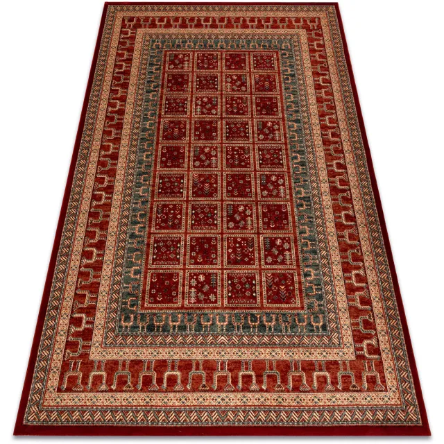 RUGSX Kleden Rugsx Wollen tapijt KASHQAI 4349 300 oosters, kader 67x130 cm Rood