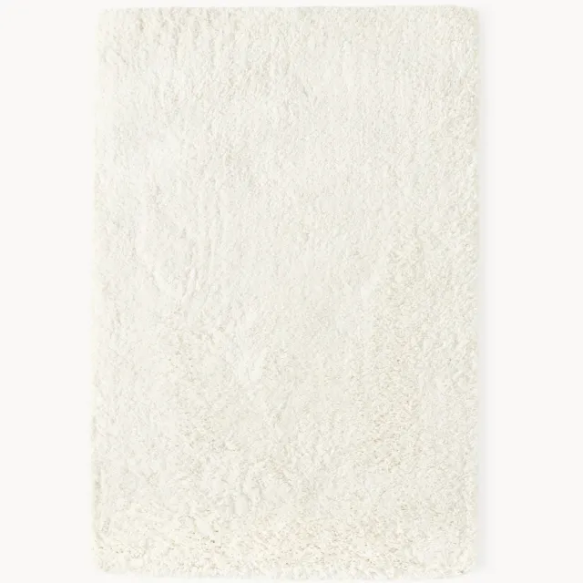 Westwing Collection Hoogpolig extra zacht vloerkleed Leighton wit