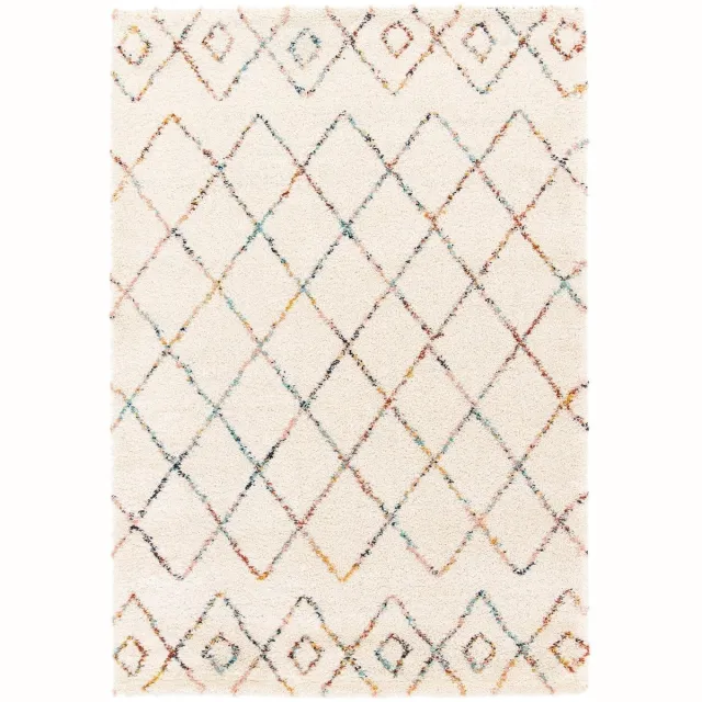 AFK Living Shaggy design tapijt zacht en volumineus HARLEQUIN beige