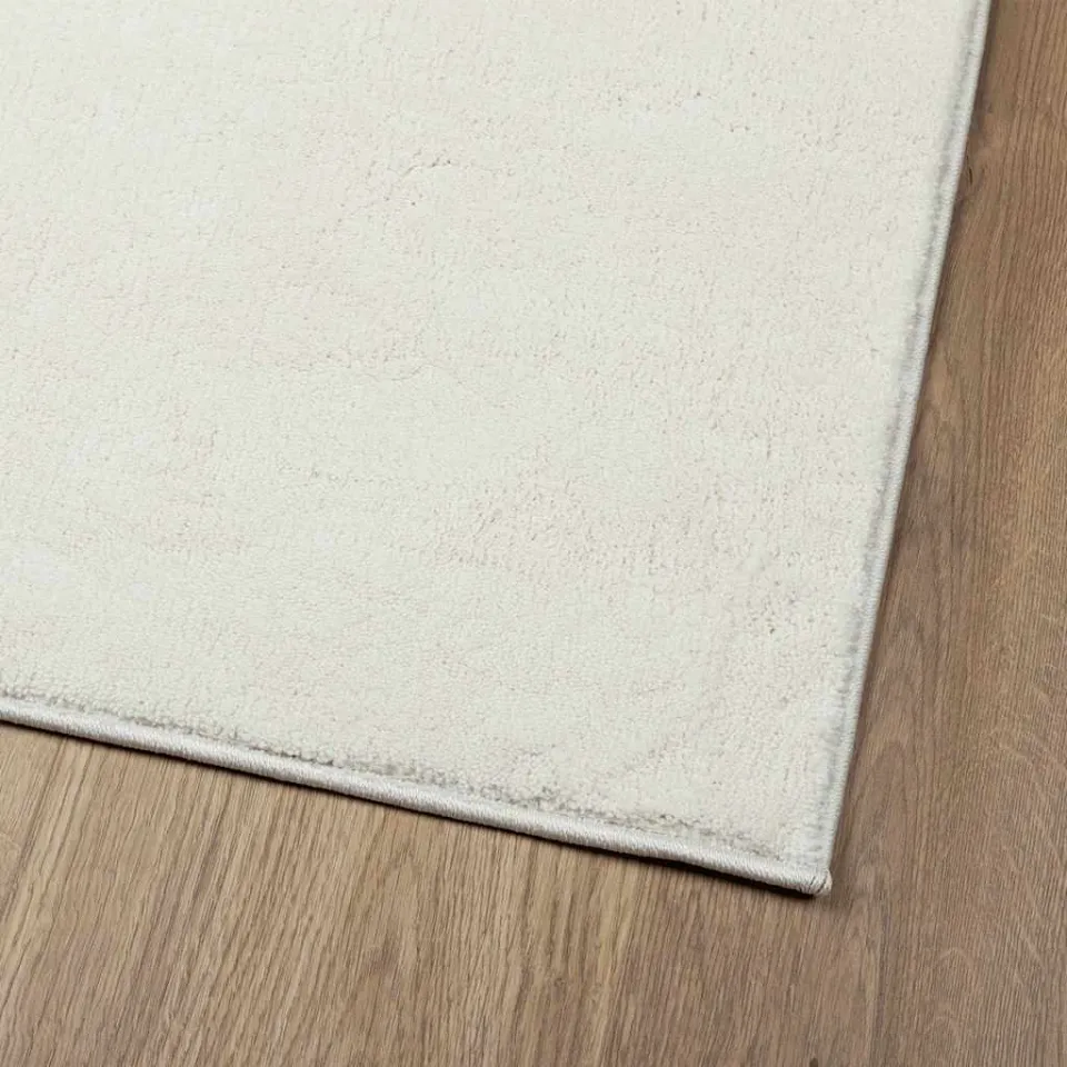 vidaXL Vloerkleed OVIEDO laagpolig 200x200 cm crèmekleurig, foto 4