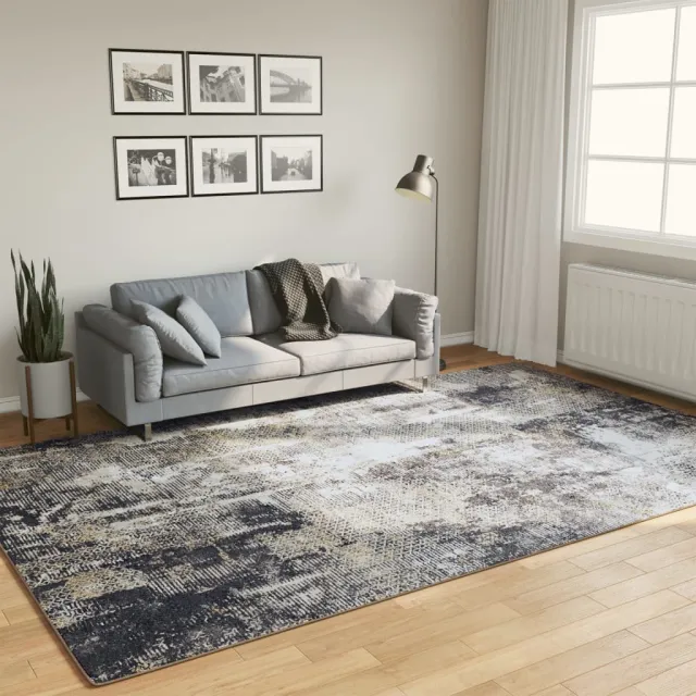 vidaXL Vloerkleed wasbaar 190x300 cm meerkleurig grijs, foto 2