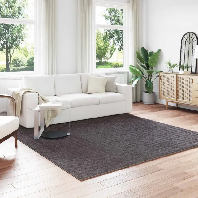 vidaXL Vloerkleden Vierkant SIROLO Antraciet 240 x 240 cm Polyester, foto 2