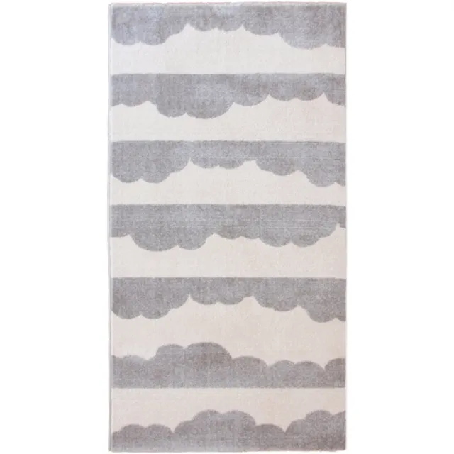Nattiot Vloerkleed Kinderkamer & Babykamer Clouds - Tapijt 80 x 150 cm grijs