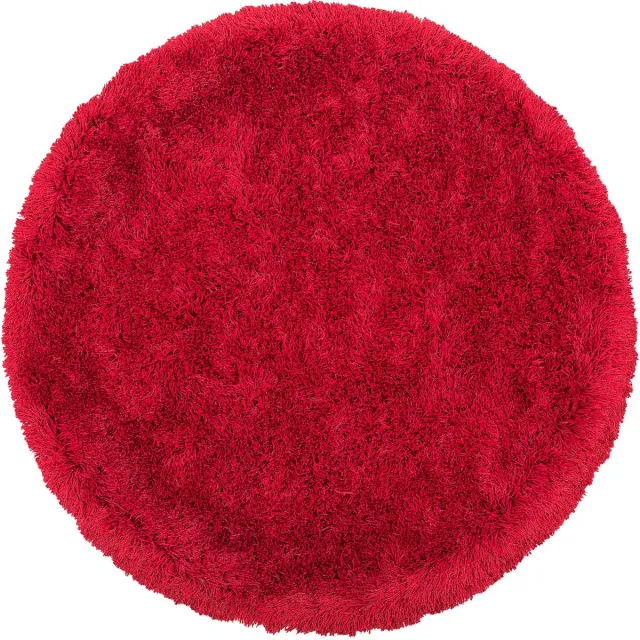 Beliani CIDE - Shaggy vloerkleed - Rood - 140 cm - Polyester