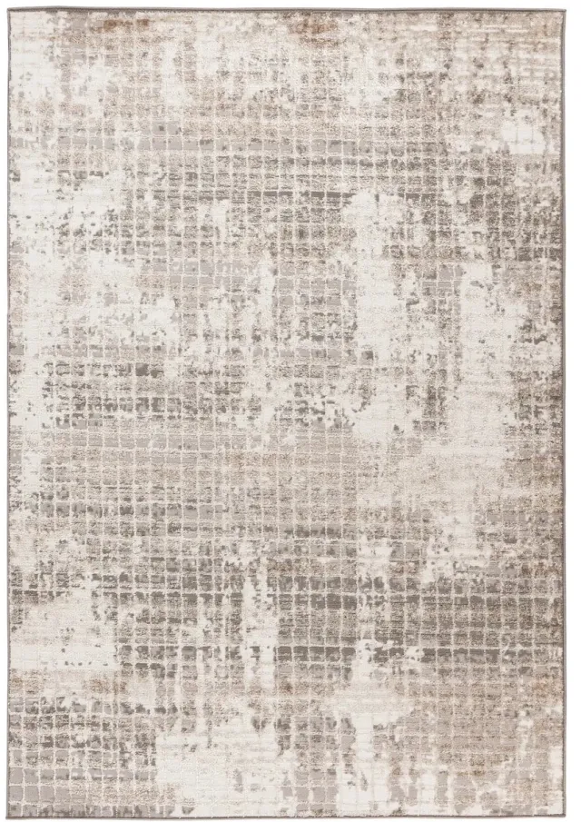 Dutch XXL Modern Vloerkleed | Tapijt | Milas | Raster | Zilver/Beige Zilver / Beige