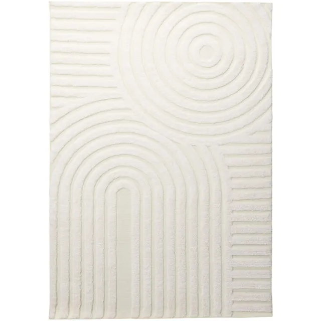 Nest of Nora Vloerkleed laagpolig 230x160 cm rechthoek - Polyester - Wit